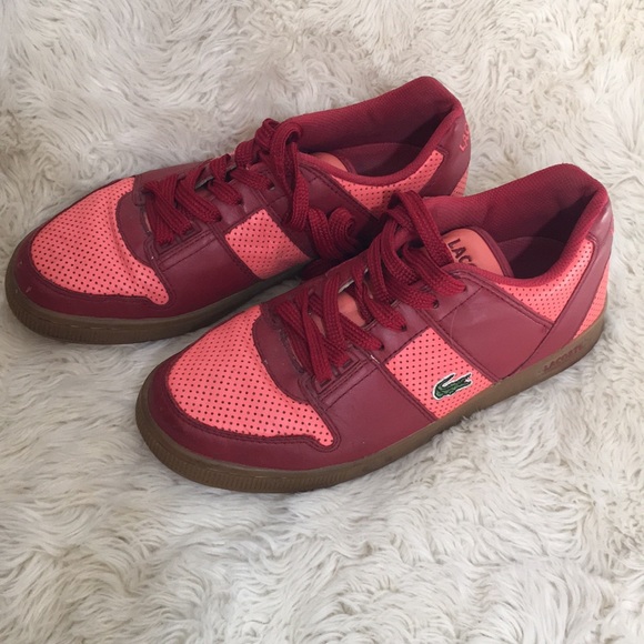 Lacoste Shoes - LACOSTE sneaker in red and coral, size 7